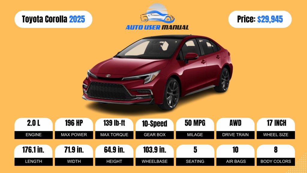 2025 Toyota Corolla Review, Specs, Price and Mileage (Brochure)