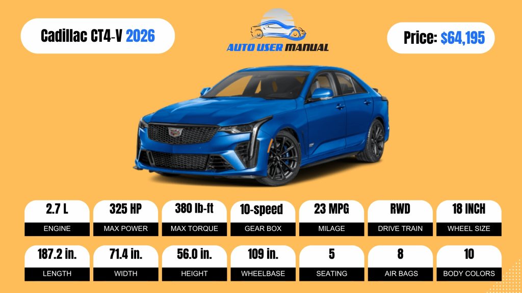 Cadillac CT4‑V 2026 Brochure
