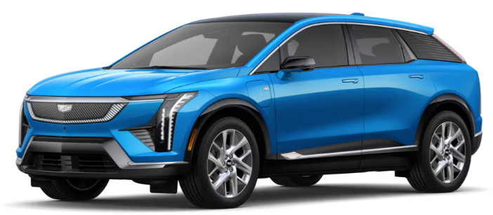 Colour Availability for the  Cadillac Optiq 2026 (4)