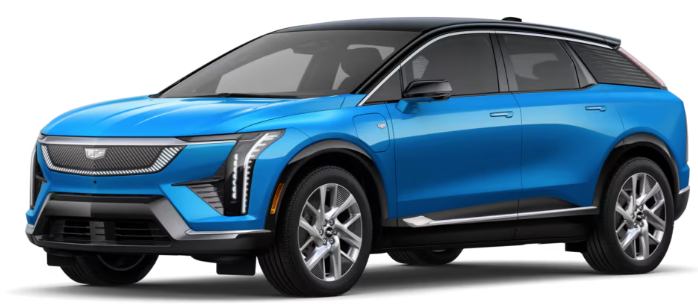 Colour Availability for the  Cadillac Optiq 2026 (5)