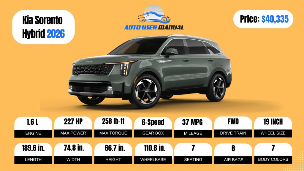 Kia Sorento Hybrid 2026 Brochure