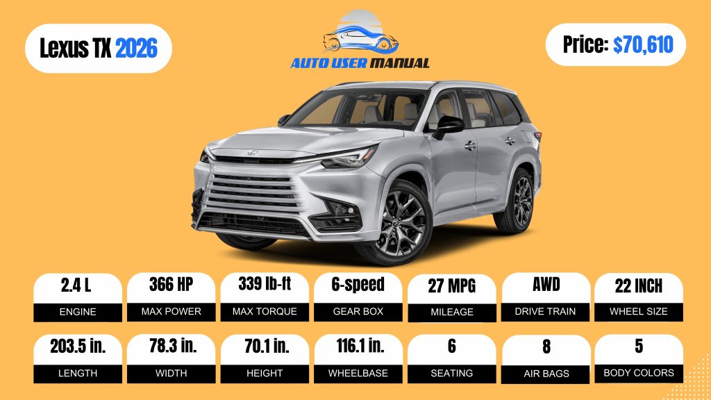 2026 Lexus TX Hybrid Brochure