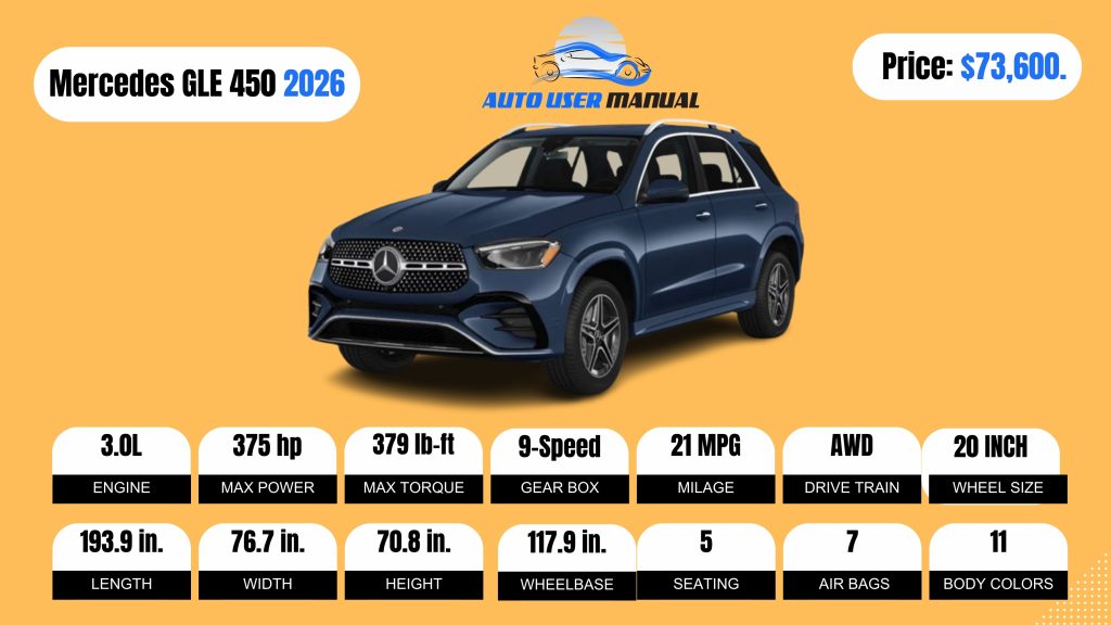 2026 Mercedes-Benz GLE 450 SUV Specs Featured