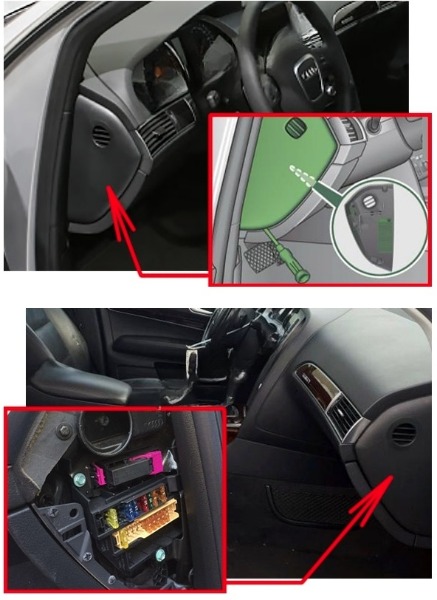 Audi (A6 & S6) Fuse Box Location and Diagrams User Guide (2008 - 2011) fig 1
