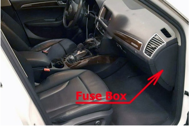 Audi Q5 Fuse Box Location and Diagrams User Guide (2009 - 2017) fig 2