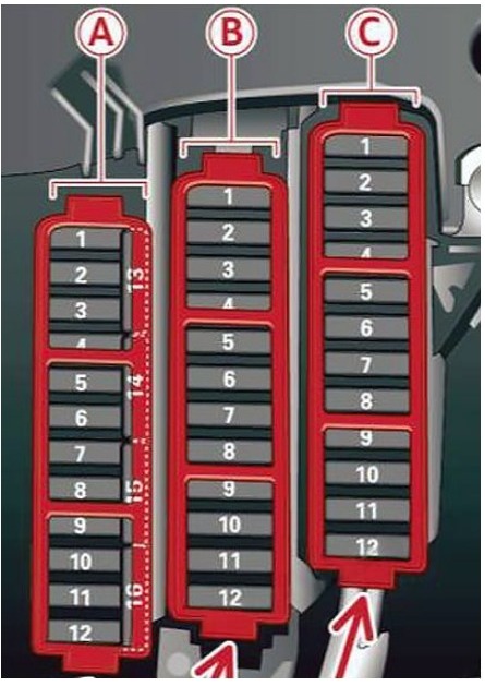Audi Q5 Fuse Box Location and Diagrams User Guide (2009 - 2017) fig 4