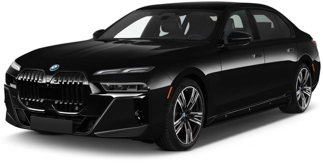 BMW i7 2025 Black Sapphire Metallic.