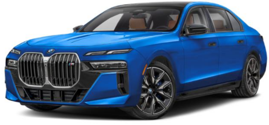 BMW i7 2025 Frozen Tanzanite Blue metallic