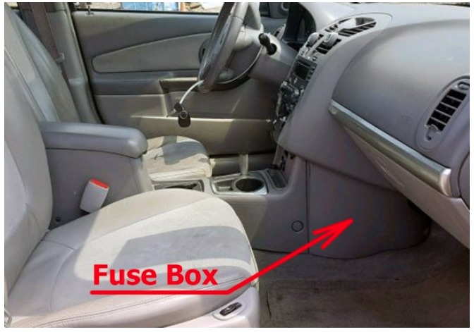 Chevrolet Malibu Fuse Box Location and Diagrams User Guide (2004 - 2007) Fig 1
