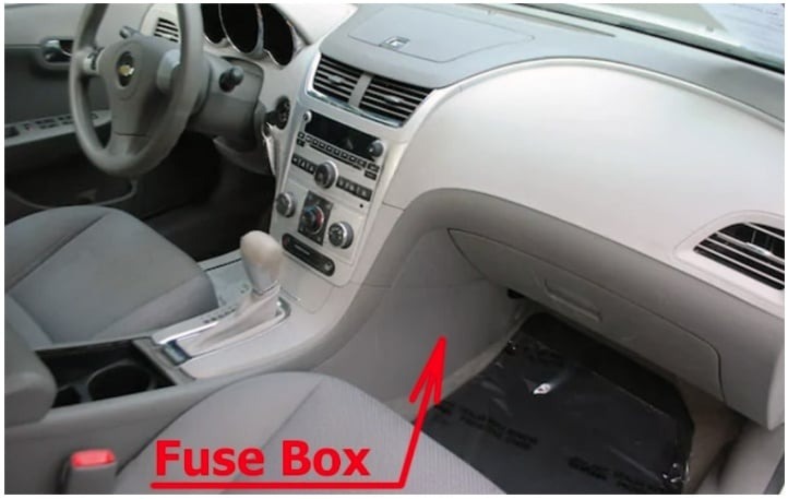 Chevrolet Malibu Fuse Box Location and Diagrams User Guide (2008 - 2012) Fig 1