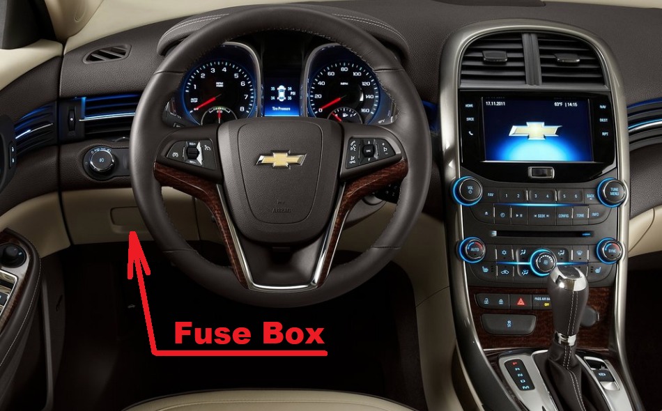Chevrolet Malibu Fuse Box Location and Diagrams User Guide (2013 - 2016) Fig 1