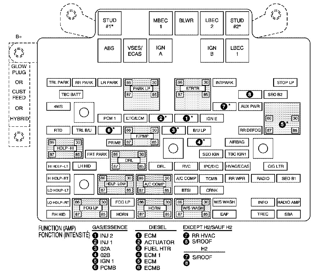 Chevrolet Silverado Fuse Box Location and Diagrams User Guide (1999 - 2006) Fig 12