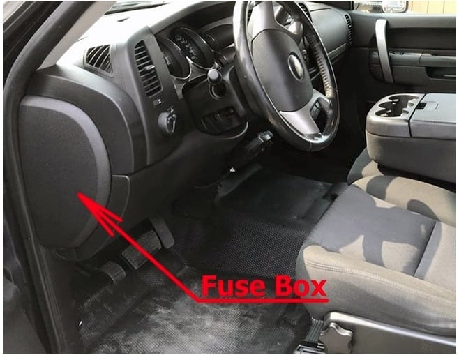 Chevrolet Silverado Fuse Box Location and Diagrams User Guide (2007 - 2013) Fig 1