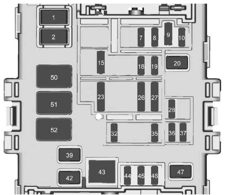 Chevrolet Silverado Fuse Box Location and Diagrams User Guide (2014 - 2018) Fig 5