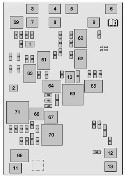 Chevrolet Silverado Fuse Box Location and Diagrams User Guide (2014 - 2018) Fig 8