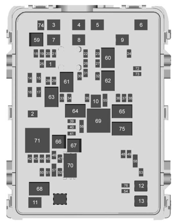 Chevrolet Silverado Fuse Box Location and Diagrams User Guide (2014 - 2018) Fig 9