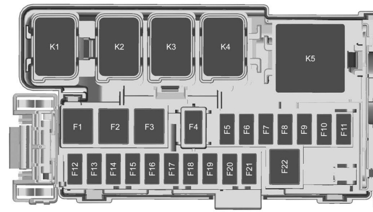 Chevrolet Volt Fuse Box Location & Diagrams User Guide (2016 – 2019) fig 6