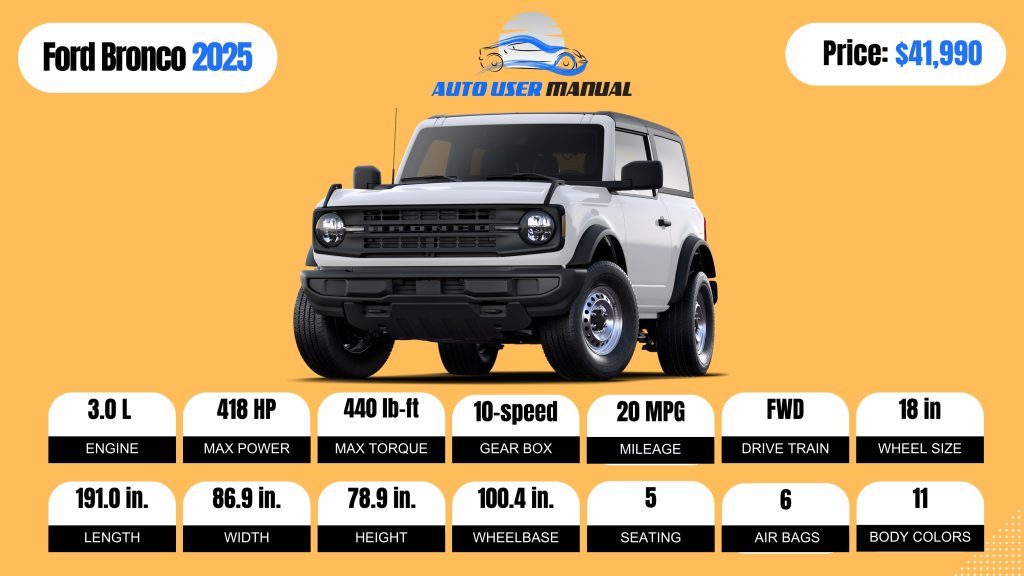 Ford Bronco 2025 Brochure