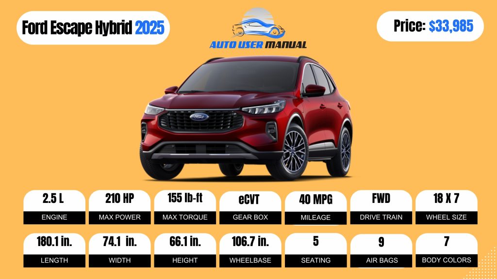 Ford Escape Hybrid 2025Brochure