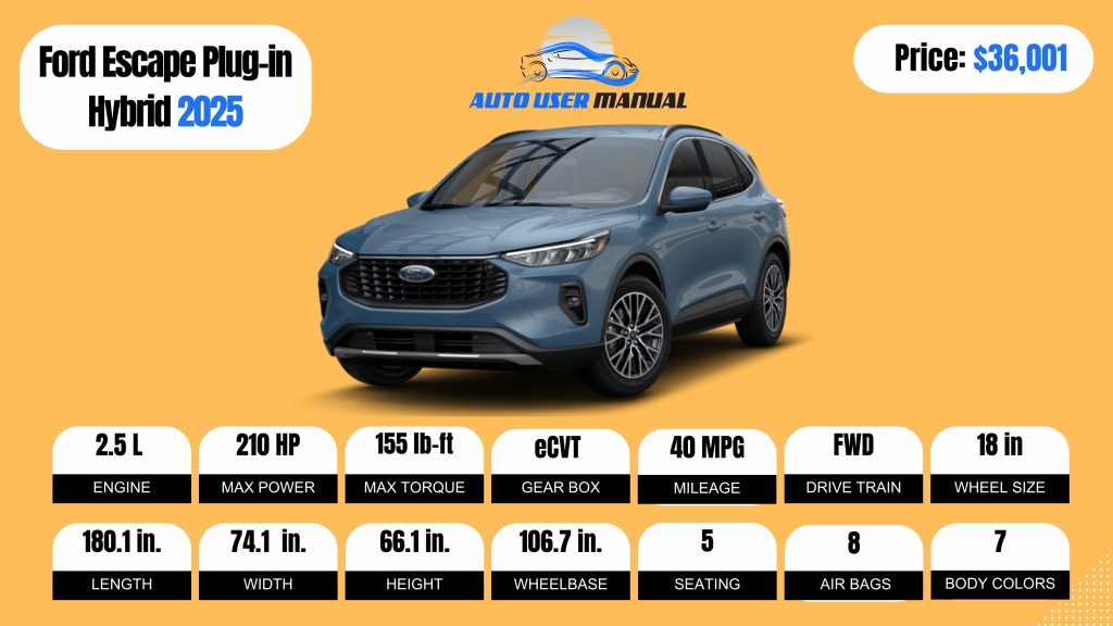 Ford Escape Plug in Hybrid 2025Brochure