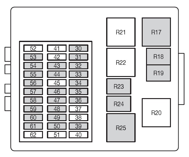 Ford Focus Fuse Box Location and Diagrams User Guide (1999 - 2007) Fig 6