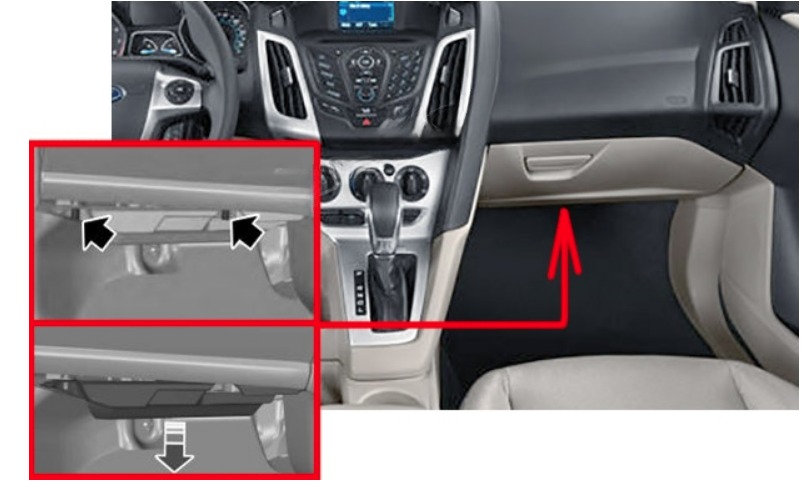 Ford Focus Fuse Box Location and Diagrams User Guide (2012 - 2014) Fig 1