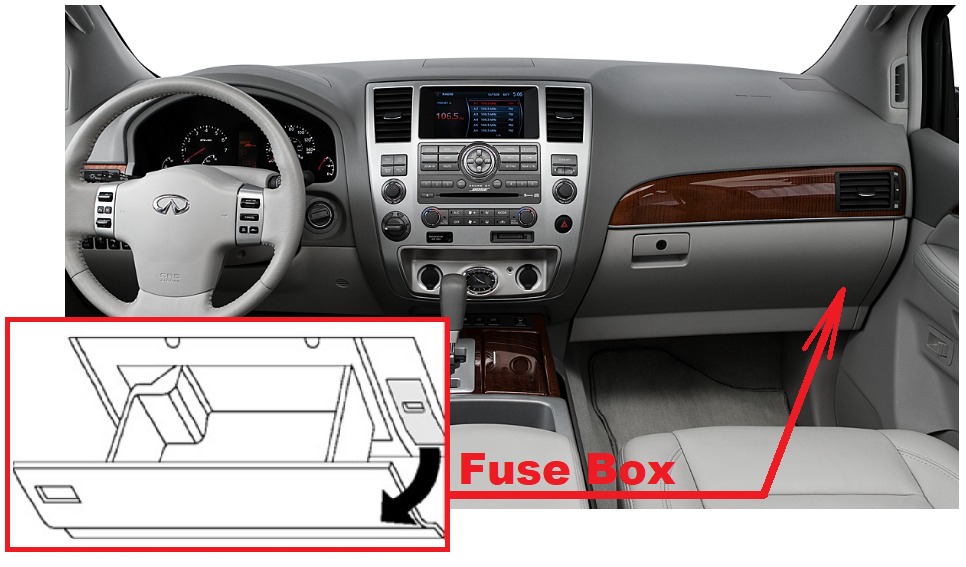 Infiniti QX56 Fuse Box Location and Diagrams User Guide (2004 - 2010) fig 2