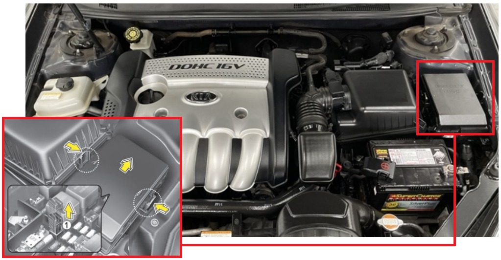 KIA Optima Fuse Box Diagrams & Location User Guide (2007 – 2010) fig 2