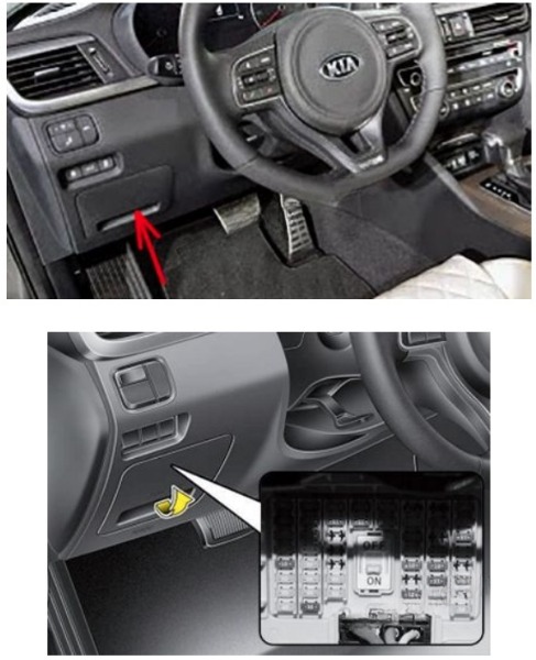 KIA Optima Fuse Box Diagrams & Location User Guide (2016 – 2020) fig 1