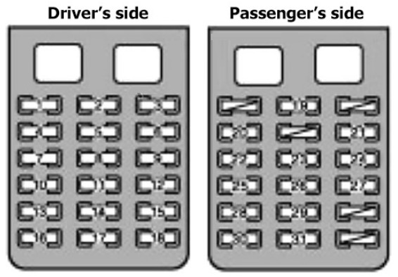 Lexus IS300 Fuse Box Location and Diagrams User Guide (2001 - 2005) fig 4