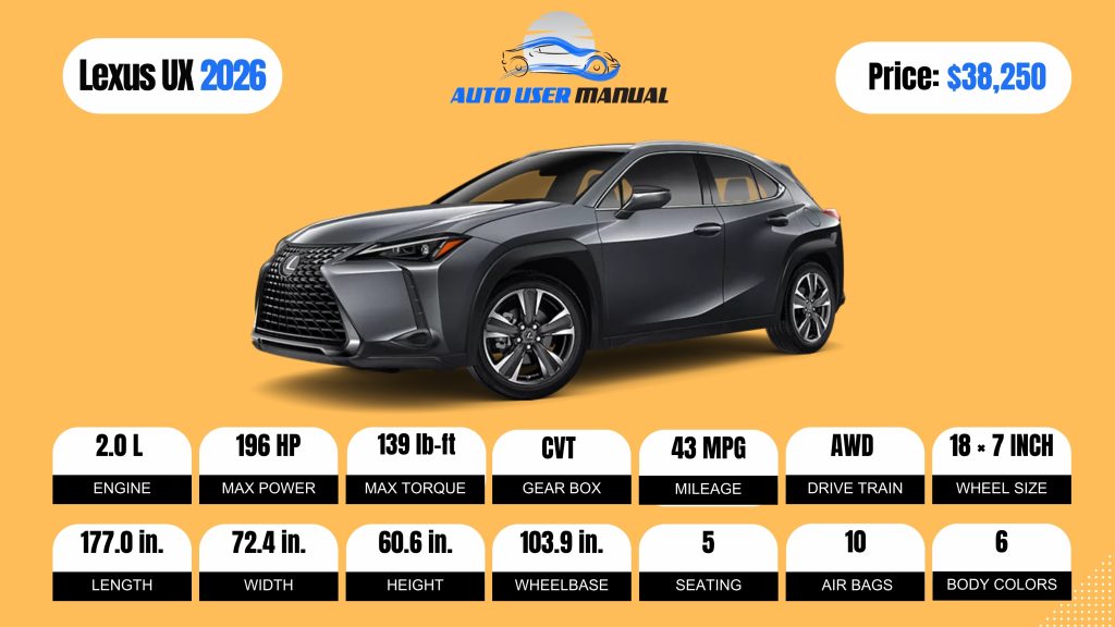 Lexus UX 2026 Brochure