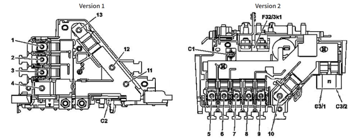 Mercedes-Benz C-Class Fuse Box Diagrams and Location FIG-10