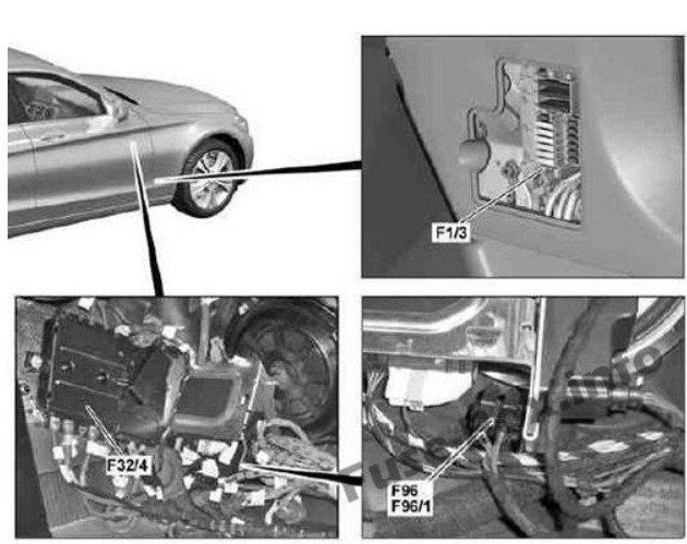 Mercedes-Benz C-Class Fuse Box Diagrams and Location FIG-7