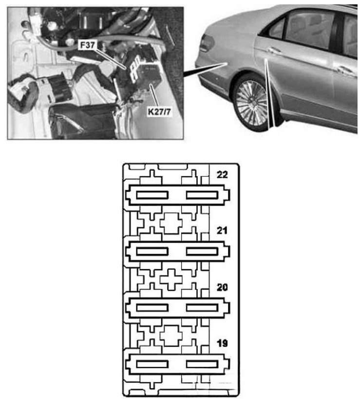 Mercedes-Benz E-Class Fuse Box Diagrams and Location Guide (2010 - 2016) Fig 13