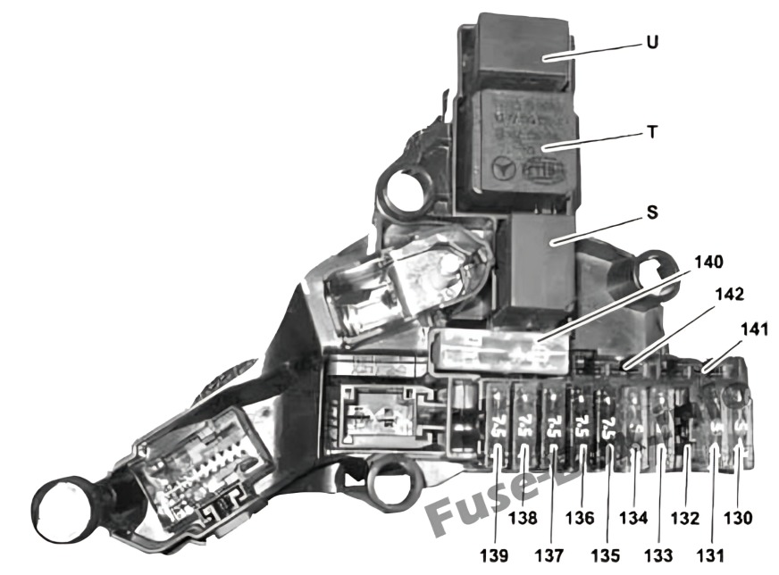 Mercedes-Benz E-Class Fuse Box Diagrams and Location Guide (2010 - 2016) Fig 7