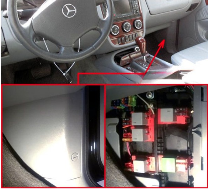 Mercedes (M & ML-Class) Fuse Box Diagrams and Location Guide (1998 – 2005) Fig 1