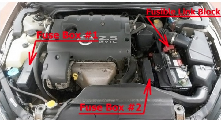 Nissan Altima Fuse Box Location and Diagrams User Guide (2002 - 2006) fig 2
