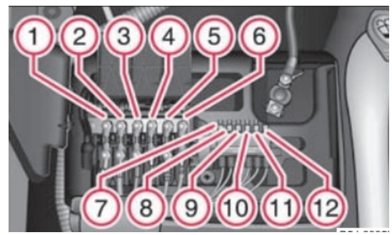 Skoda Fabia Fuse Box Location and Diagrams User Guide (2007 – 2014) fig 10