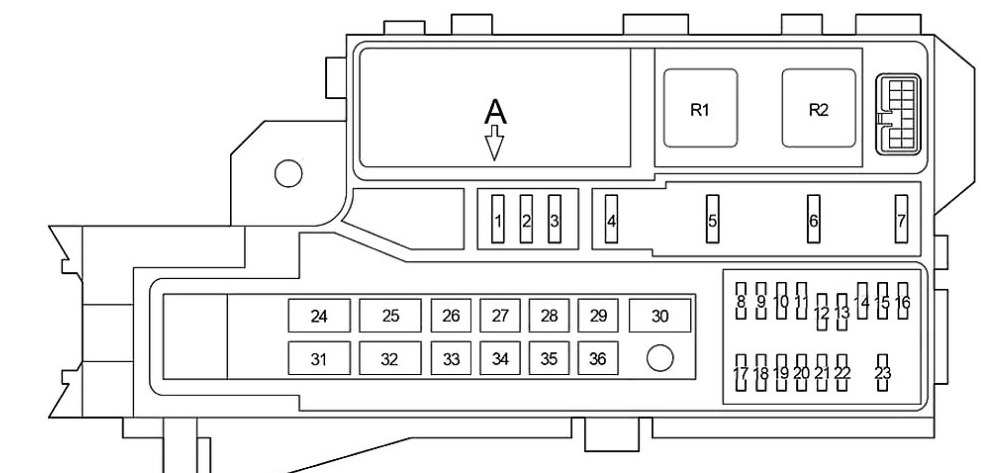 Toyota Hilux Fuse Box Location and Diagrams User Guide (2004 - 2015) fig 11