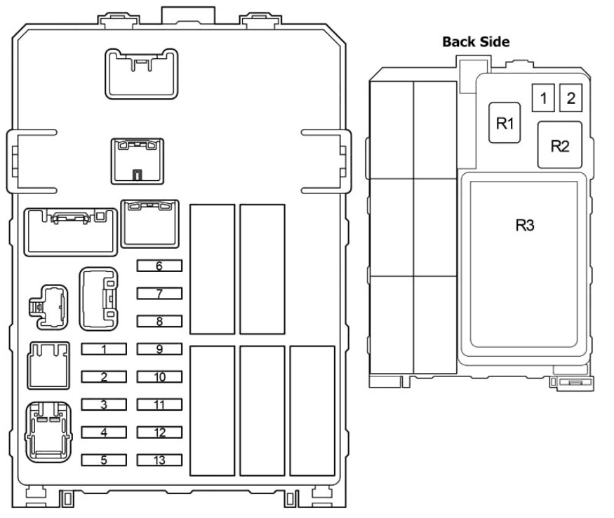 Toyota Hilux Fuse Box Location and Diagrams User Guide (2004 - 2015) fig 4