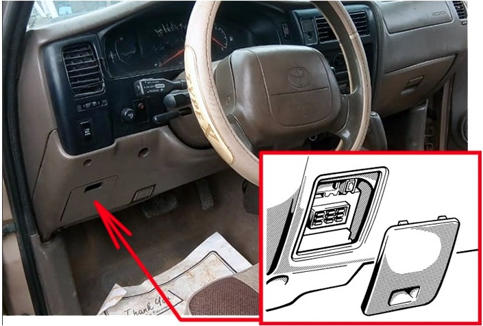 Toyota Tacoma Fuse Box Location and Diagrams User Guide (1995 - 2000) fig 1