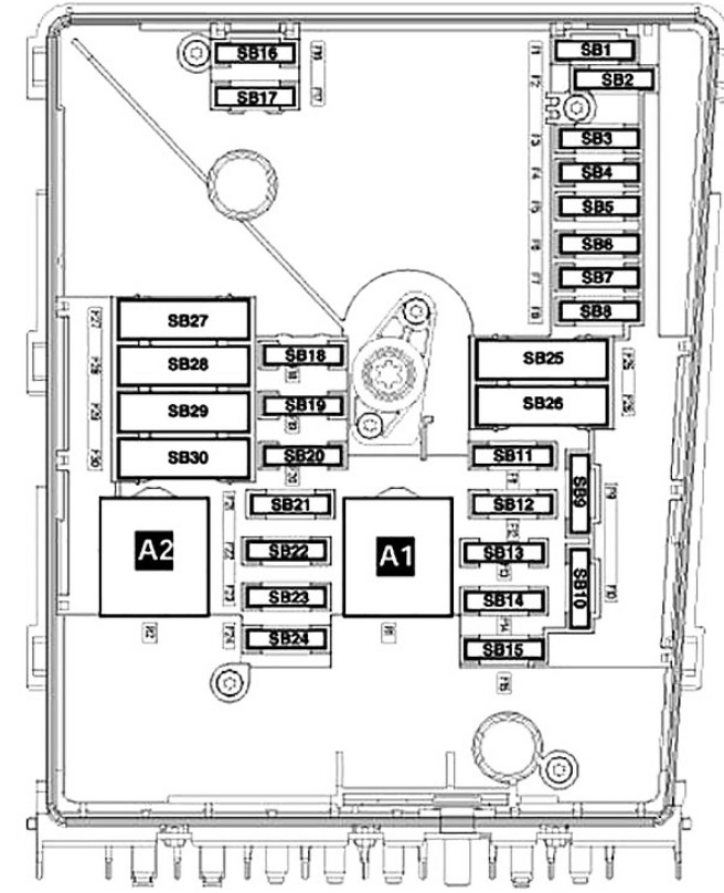Volkswagen Golf V Fuse Box Diagrams and Location Guide (2004 - 2009) Fig 5
