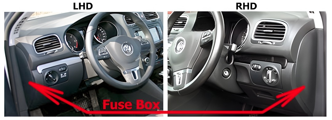Volkswagen (Golf VI & GTI) Fuse Box Location and Diagrams Guide (2009 - 2013) Fig 1