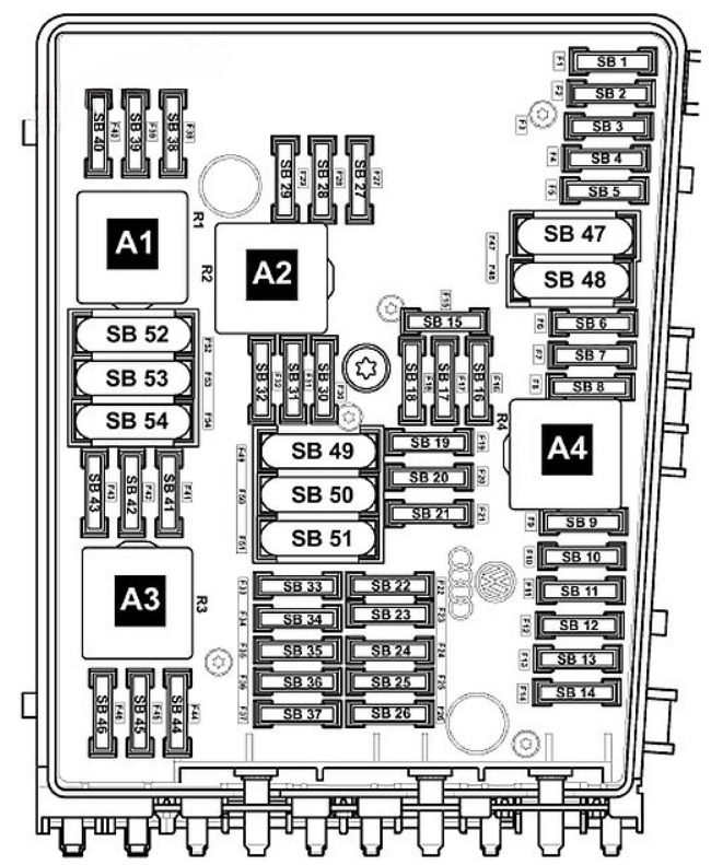 Volkswagen Passat Fuse Box Diagrams and Location Guide (2005 - 2010) Fig 10