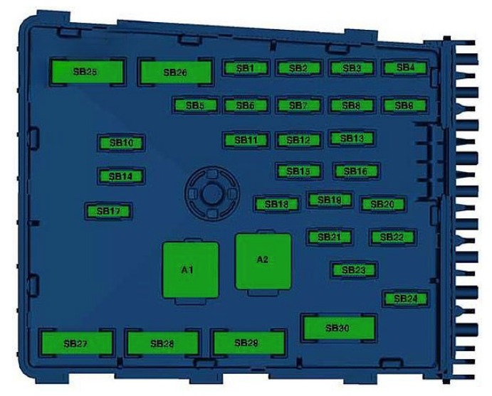 Volkswagen Passat Fuse Box Diagrams and Location User Guide (2011 - 2015) Fig 15