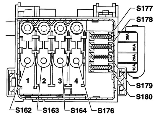 Volkswagen Polo Fuse Box Diagrams and Location User Guide (1995 - 2002) Fig 7
