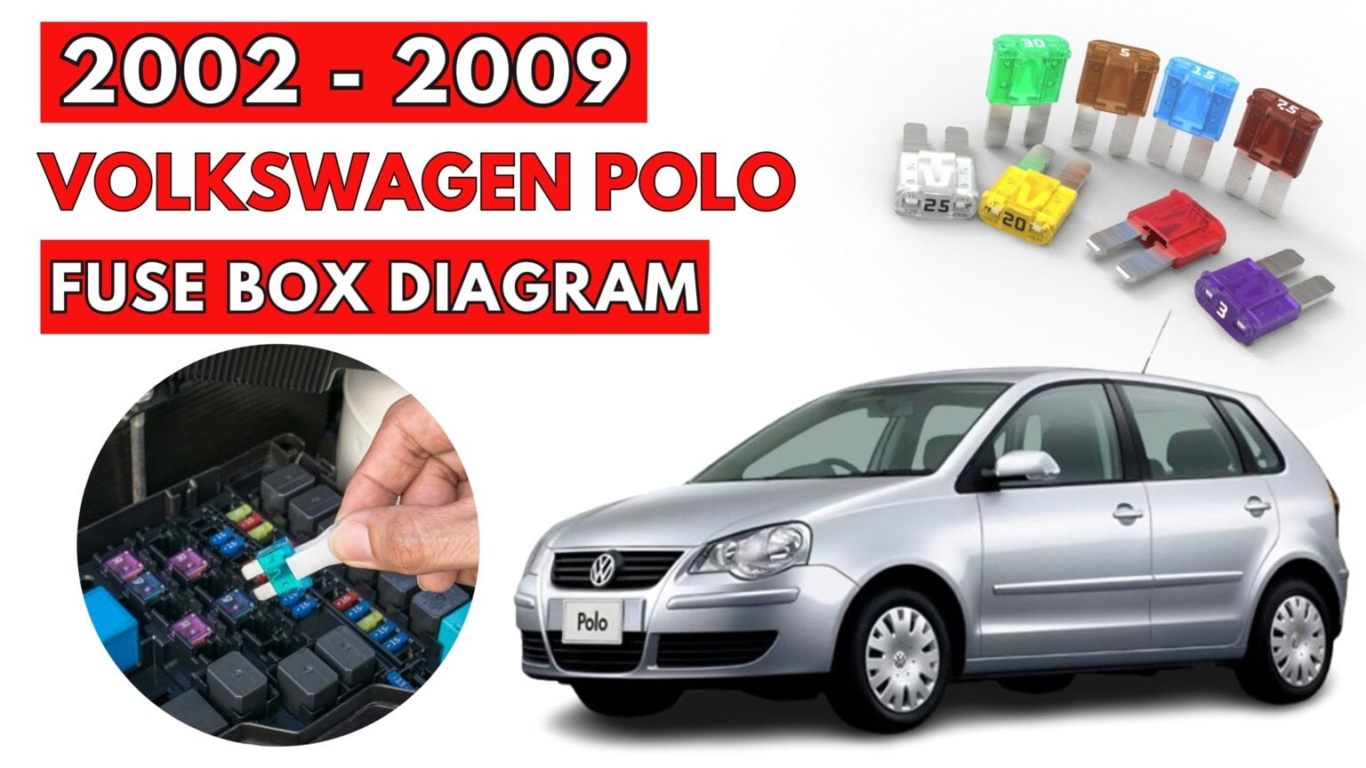 Volkswagen Polo (2002 - 2009) Fuse Box Diagrams and Location - Auto ...
