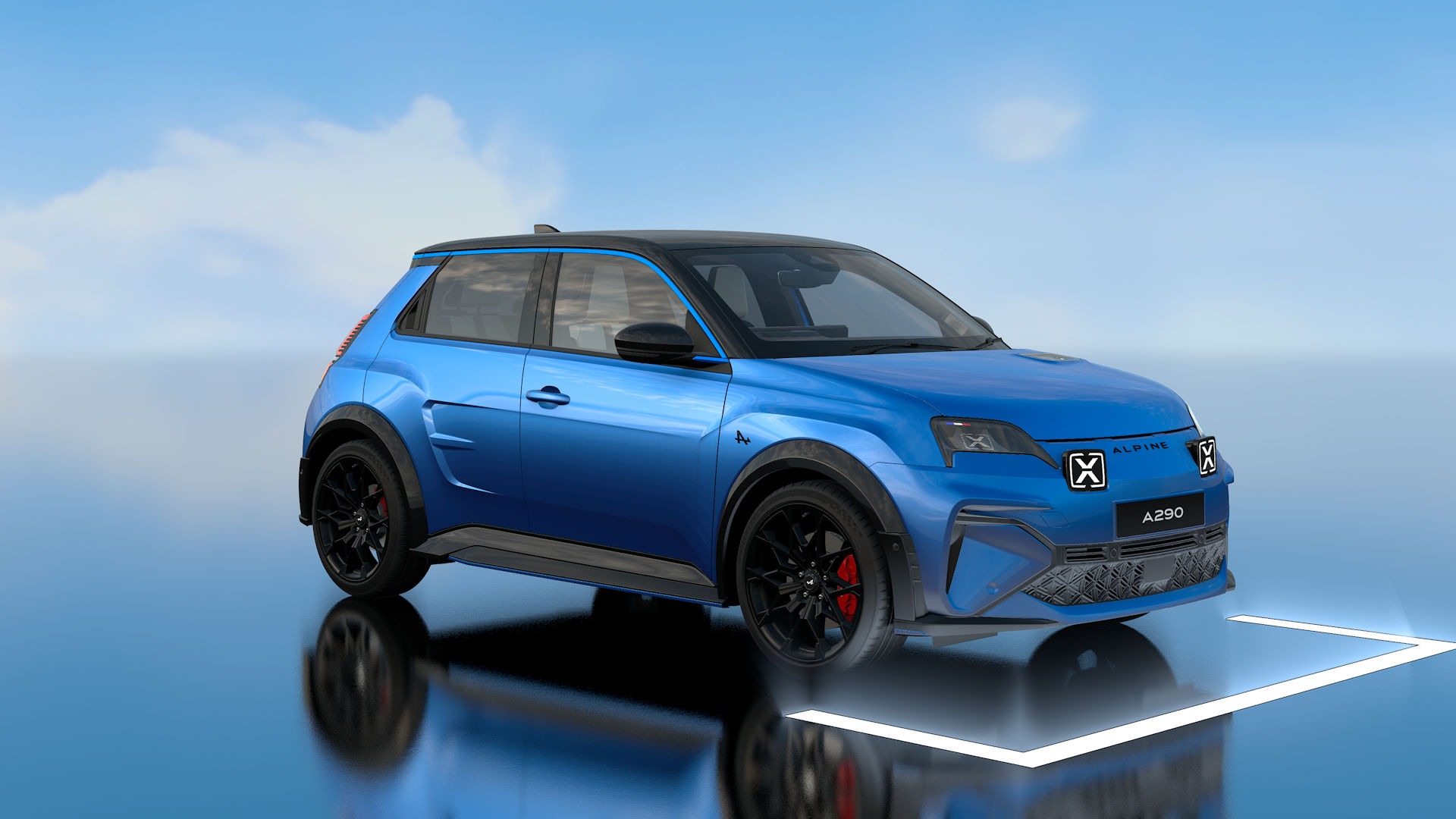Alpine A290 2026 Bleu Alpine Vision-Noir