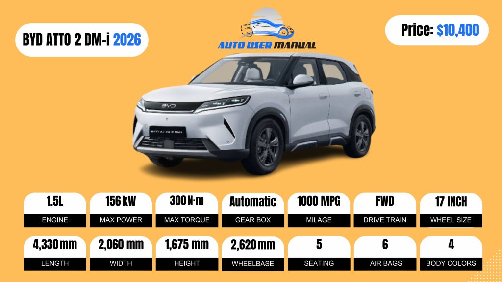 BYD ATTO 2 DM-i 2026 Specs Featured