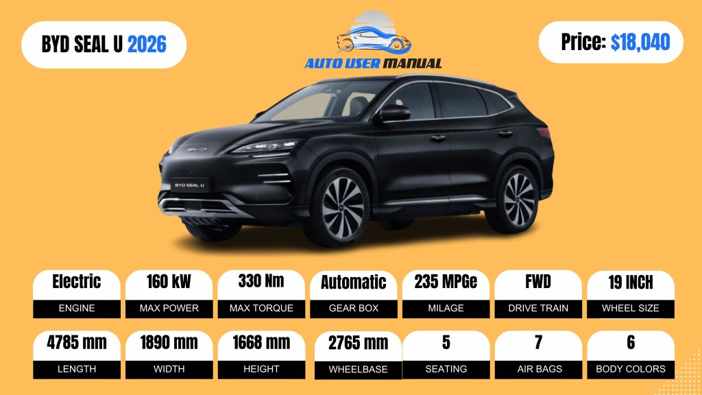 BYD SEAL U 2026 Specs Featured
